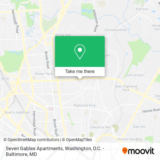 Mapa de Seven Gables Apartments