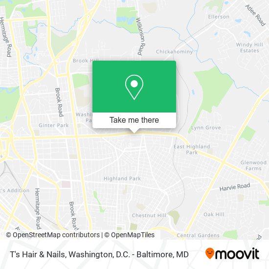 T's Hair & Nails map