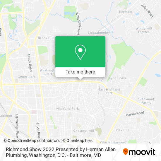 Richmond Show 2022 Presented by Herman Allen Plumbing map