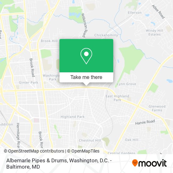 Mapa de Albemarle Pipes & Drums