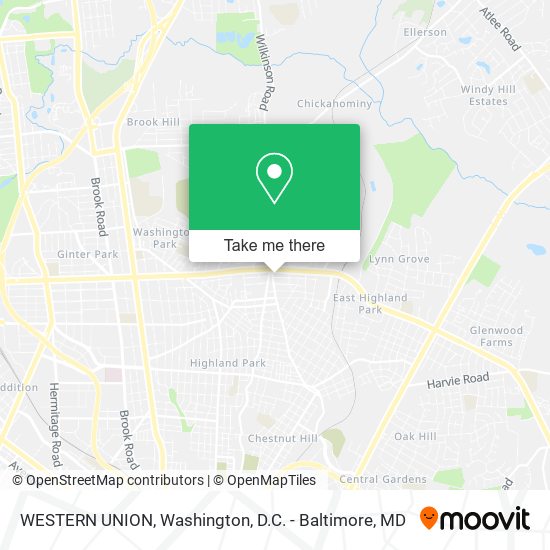 WESTERN UNION map
