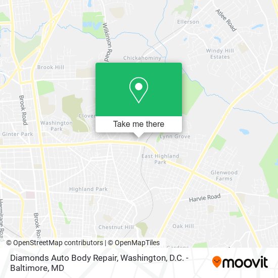Mapa de Diamonds Auto Body Repair