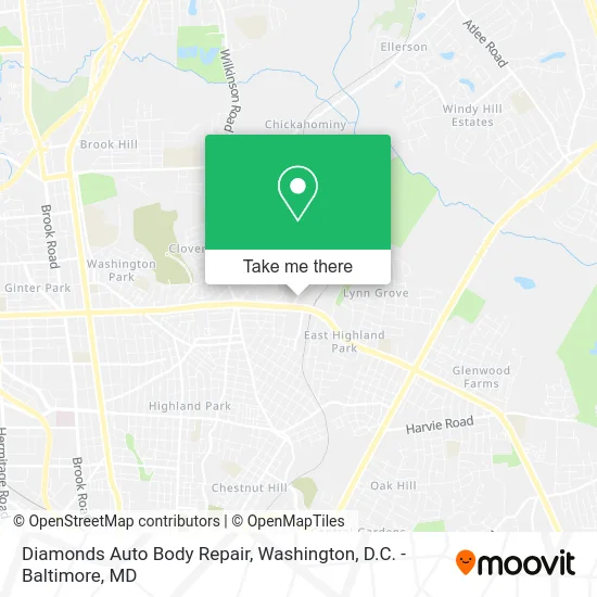 Diamonds Auto Body Repair map