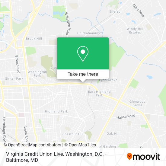 Virginia Credit Union Live map