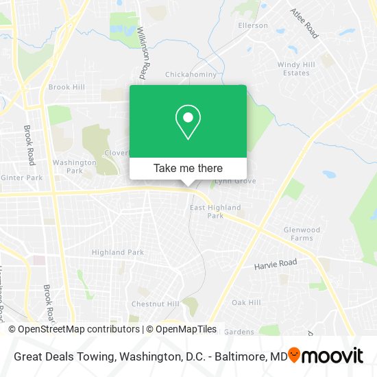 Great Deals Towing map
