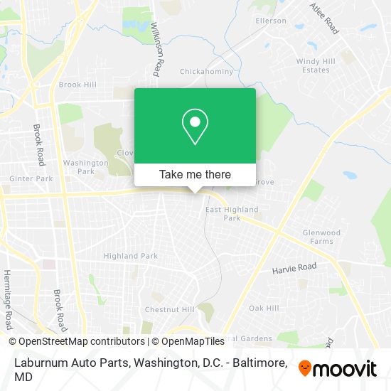 Laburnum Auto Parts map