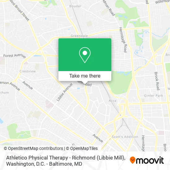 Athletico Physical Therapy - Richmond (Libbie Mill) map