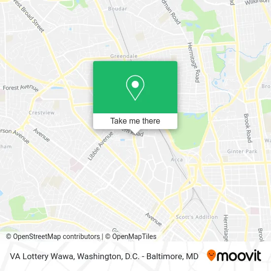 VA Lottery Wawa map