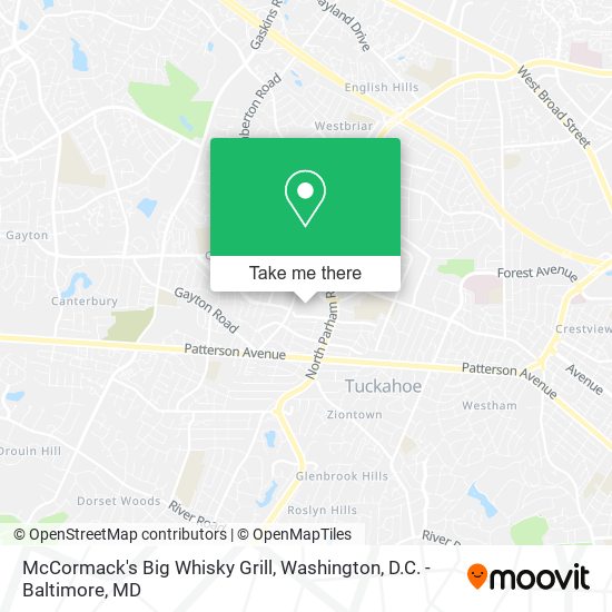 McCormack's Big Whisky Grill map