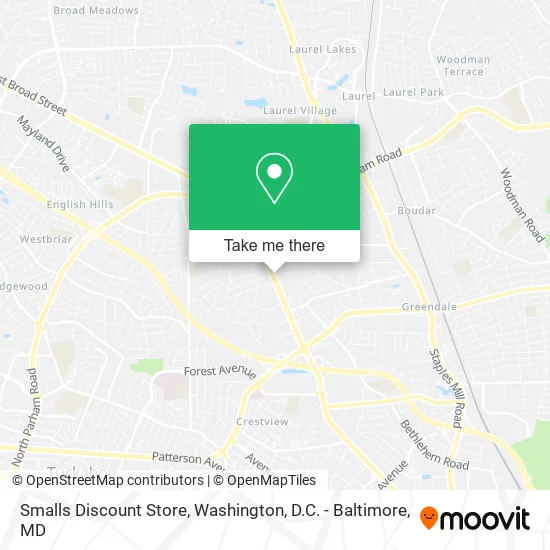 Smalls Discount Store map