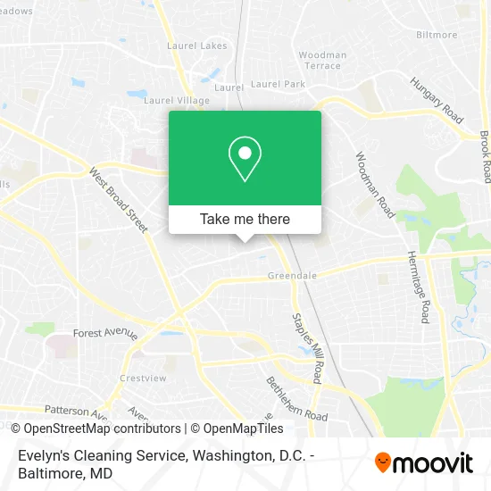 Evelyn's Cleaning Service map