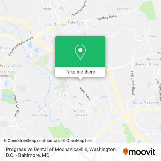 Progressive Dental of Mechanicsville map