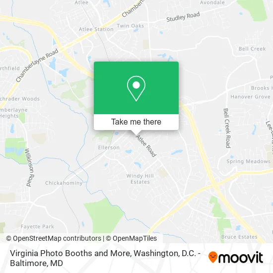 Virginia Photo Booths and More map