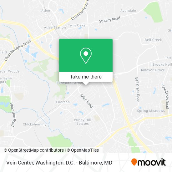Mapa de Vein Center
