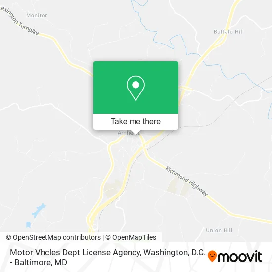 Mapa de Motor Vhcles Dept License Agency