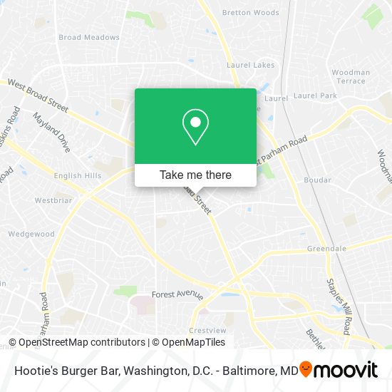 Hootie's Burger Bar map
