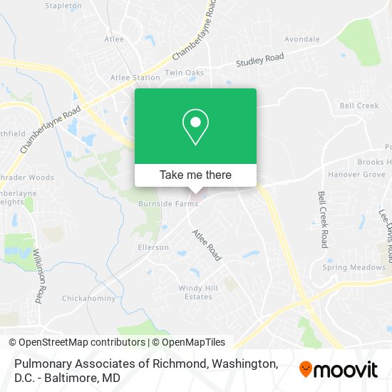 Mapa de Pulmonary Associates of Richmond