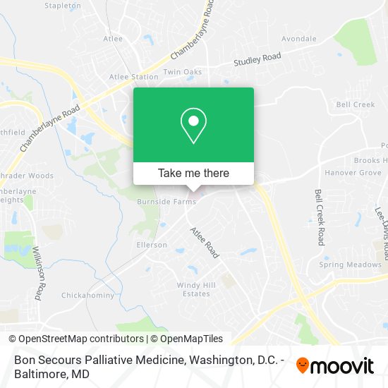 Bon Secours Palliative Medicine map