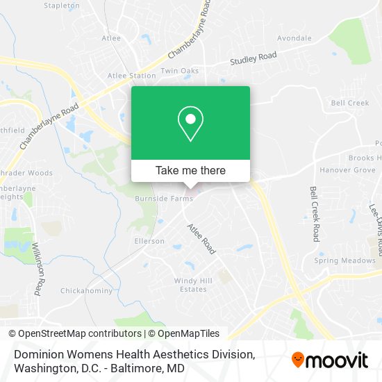 Mapa de Dominion Womens Health Aesthetics Division