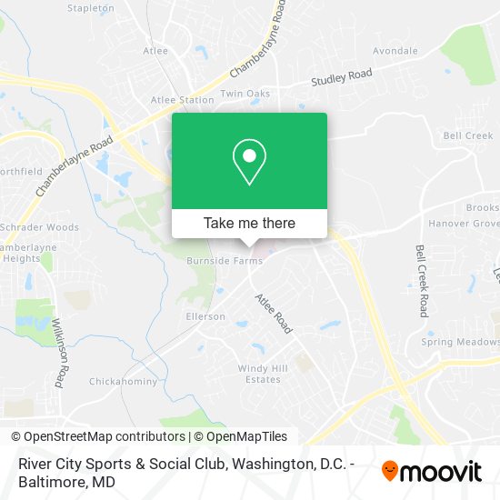 River City Sports & Social Club map