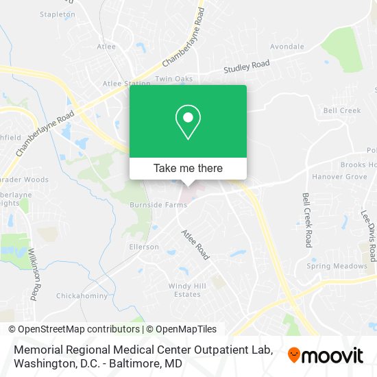 Memorial Regional Medical Center Outpatient Lab map