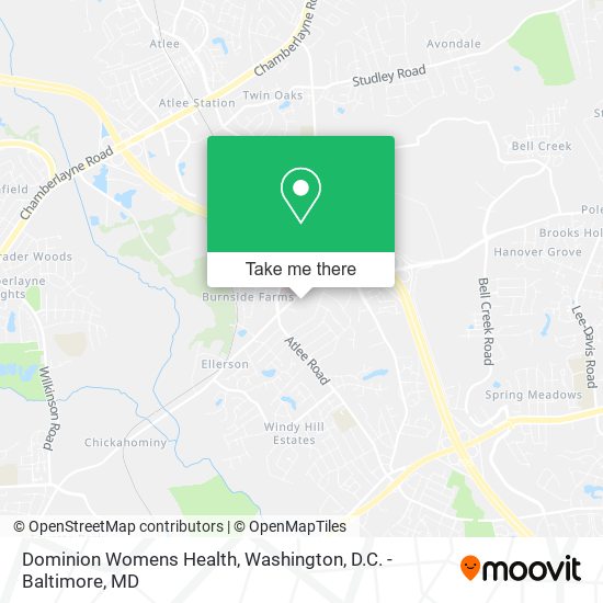 Mapa de Dominion Womens Health