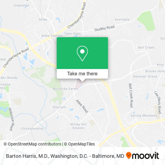 Barton Harris, M.D. map
