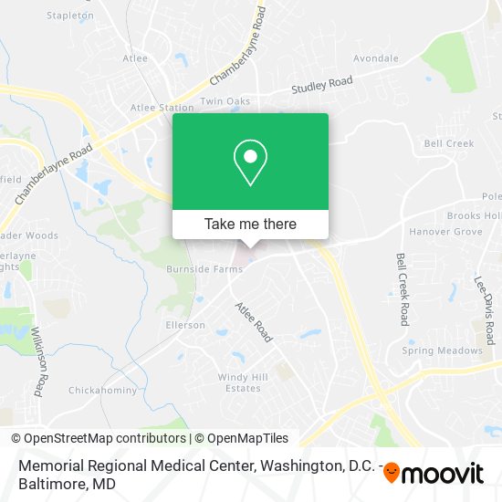 Memorial Regional Medical Center map