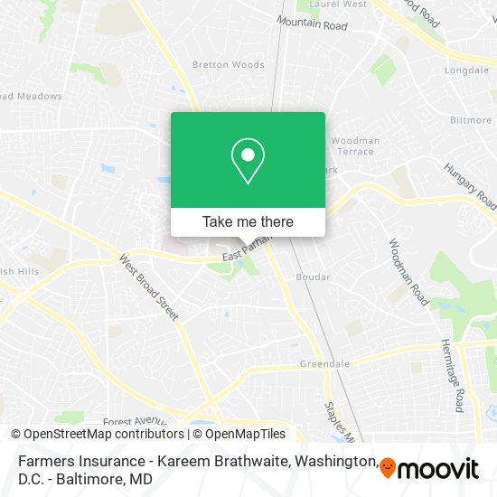 Farmers Insurance - Kareem Brathwaite map