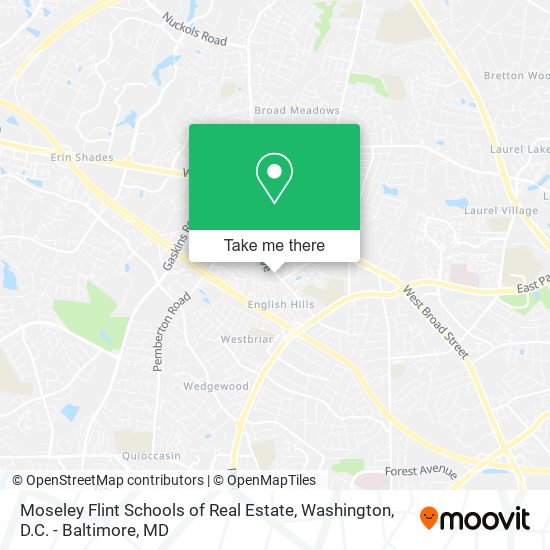 Moseley Flint Schools of Real Estate map