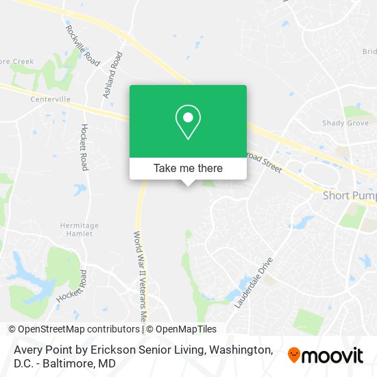 Mapa de Avery Point by Erickson Senior Living