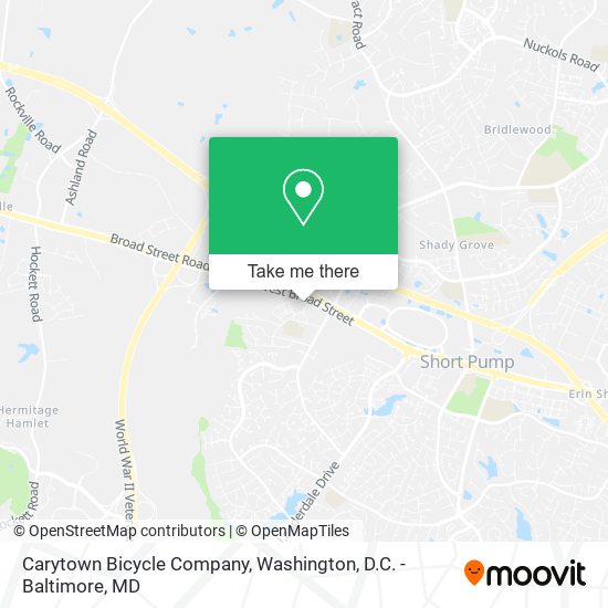Carytown Bicycle Company map