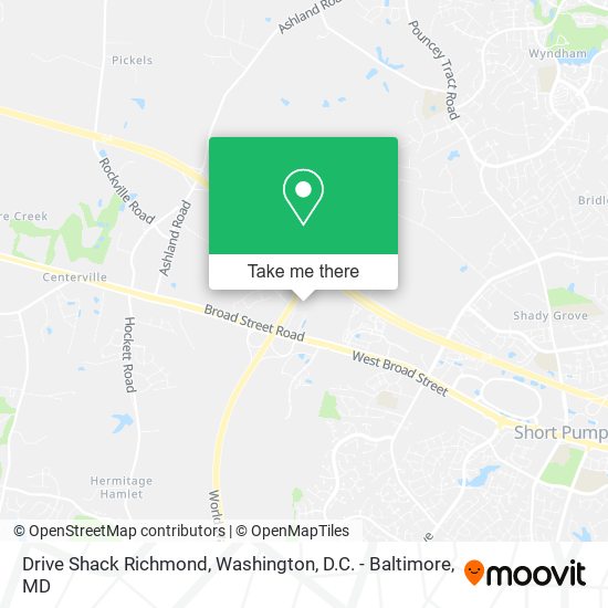 Mapa de Drive Shack Richmond