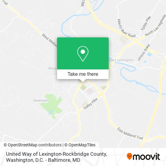 United Way of Lexington-Rockbridge County map