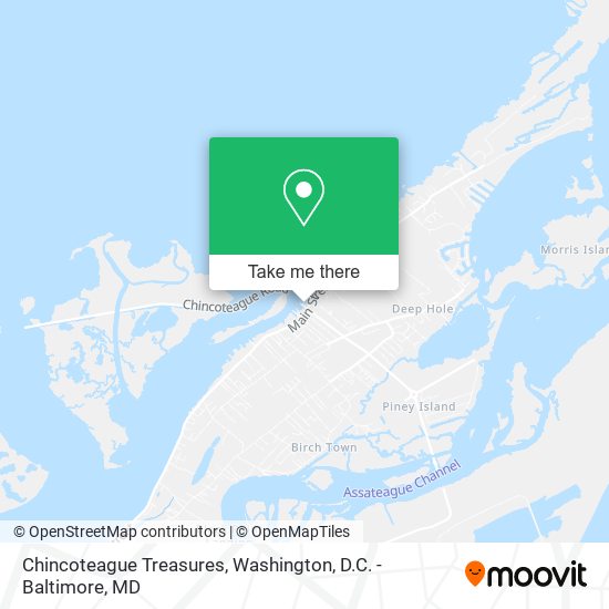 Chincoteague Treasures map