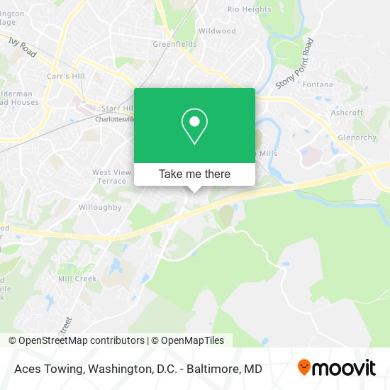 Aces Towing map