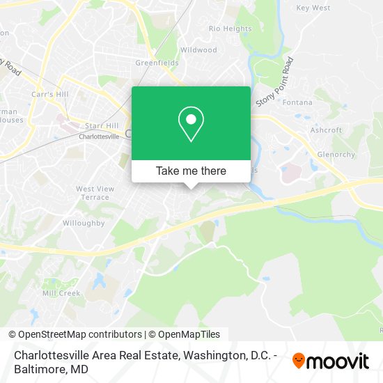 Mapa de Charlottesville Area Real Estate