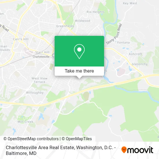 Charlottesville Area Real Estate map