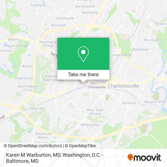 Karen M Warburton, MD map