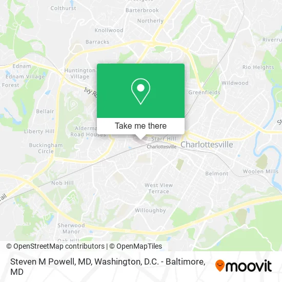 Steven M Powell, MD map