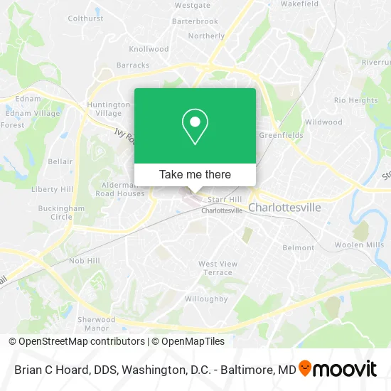 Brian C Hoard, DDS map