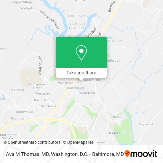 Ava M Thomas, MD map