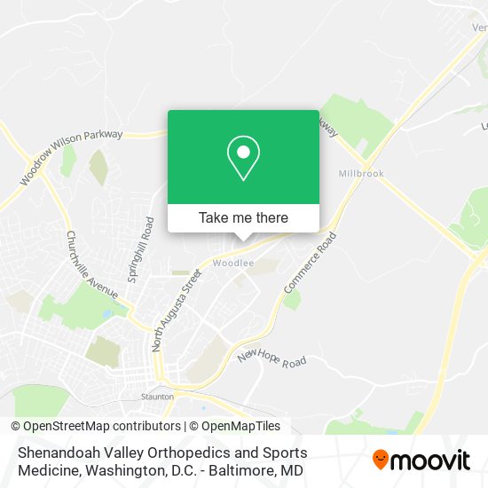 Shenandoah Valley Orthopedics and Sports Medicine map