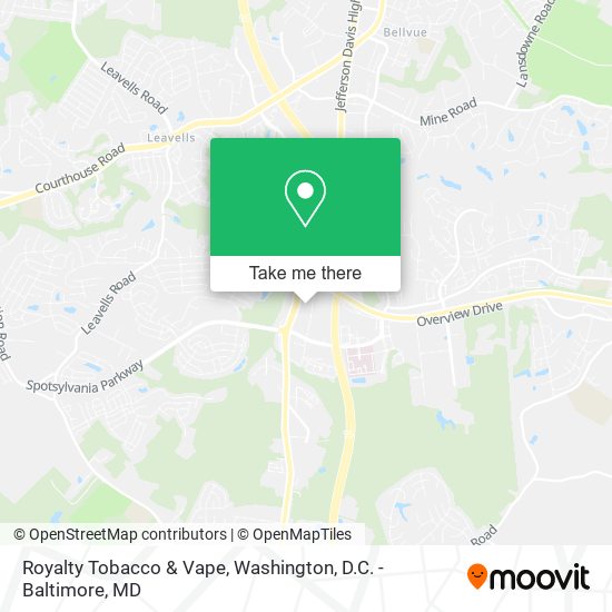 Royalty Tobacco & Vape map