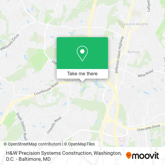 H&W Precision Systems Construction map