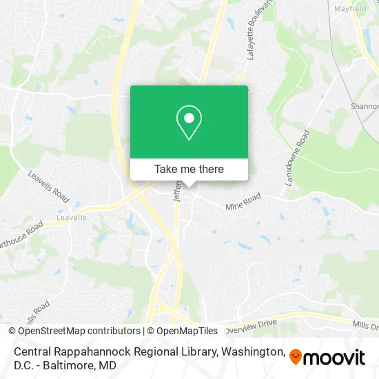 Central Rappahannock Regional Library map