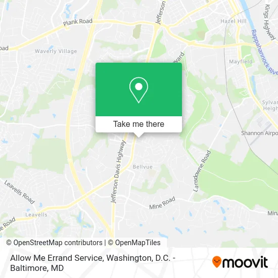 Allow Me Errand Service map