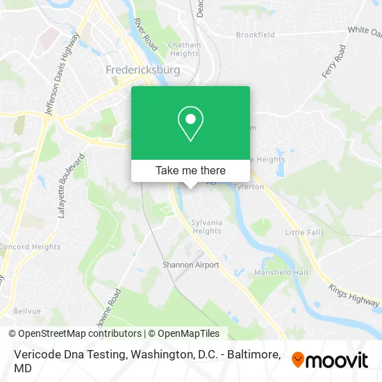 Mapa de Vericode Dna Testing