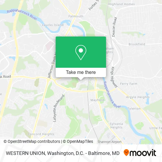 WESTERN UNION map