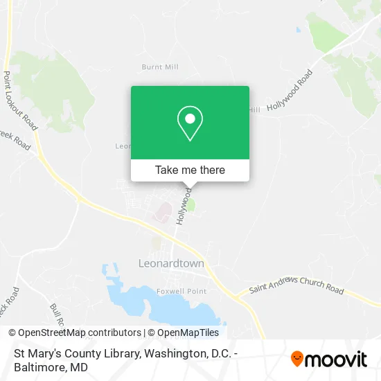 St Mary's County Library map